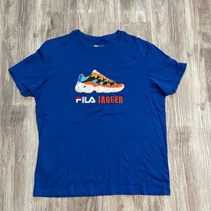 Fila Royal Blue Tee with Sneaker Graphic